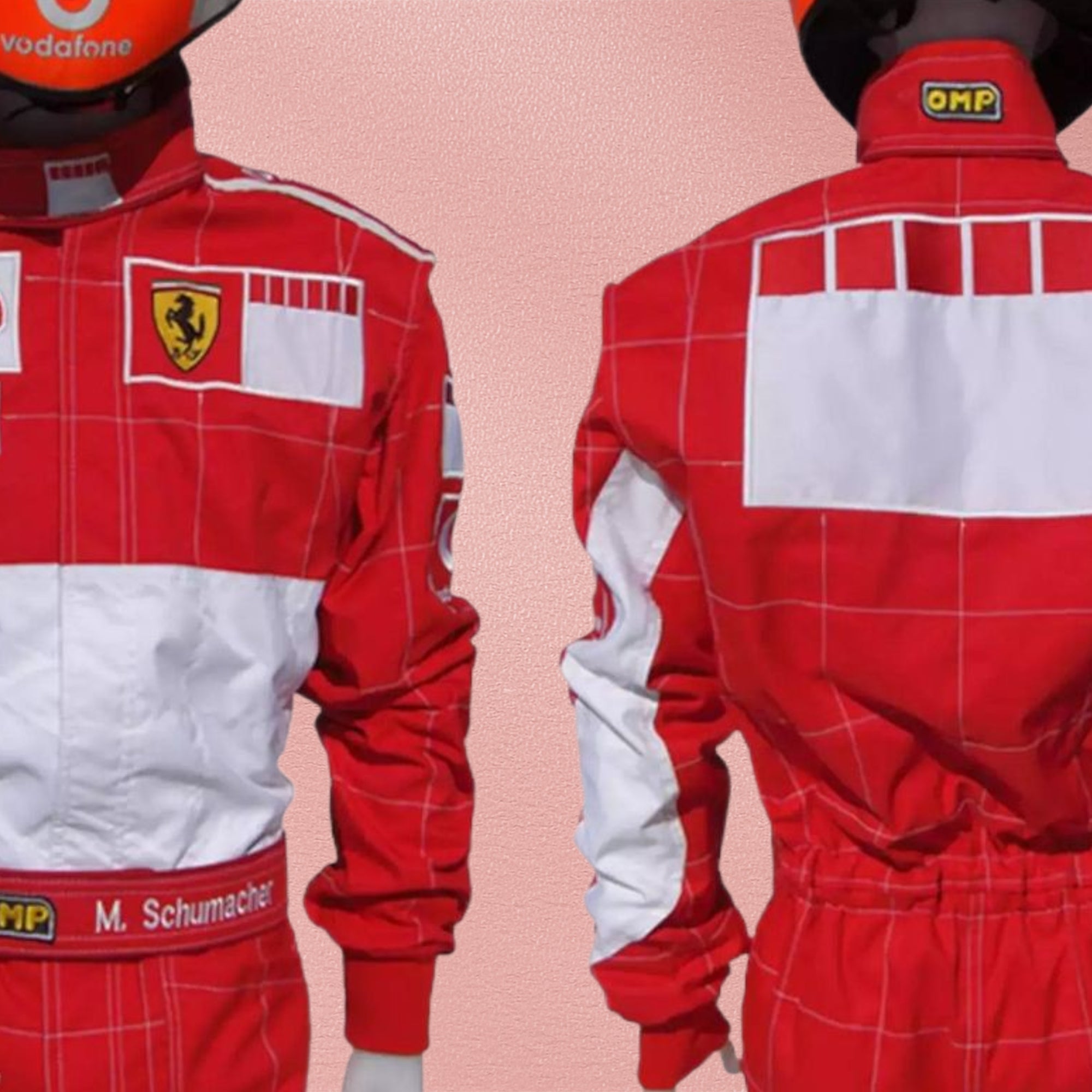 2006 Michael Schumacher BAR CODE Ferrari F1 Embroidered Racing Suit