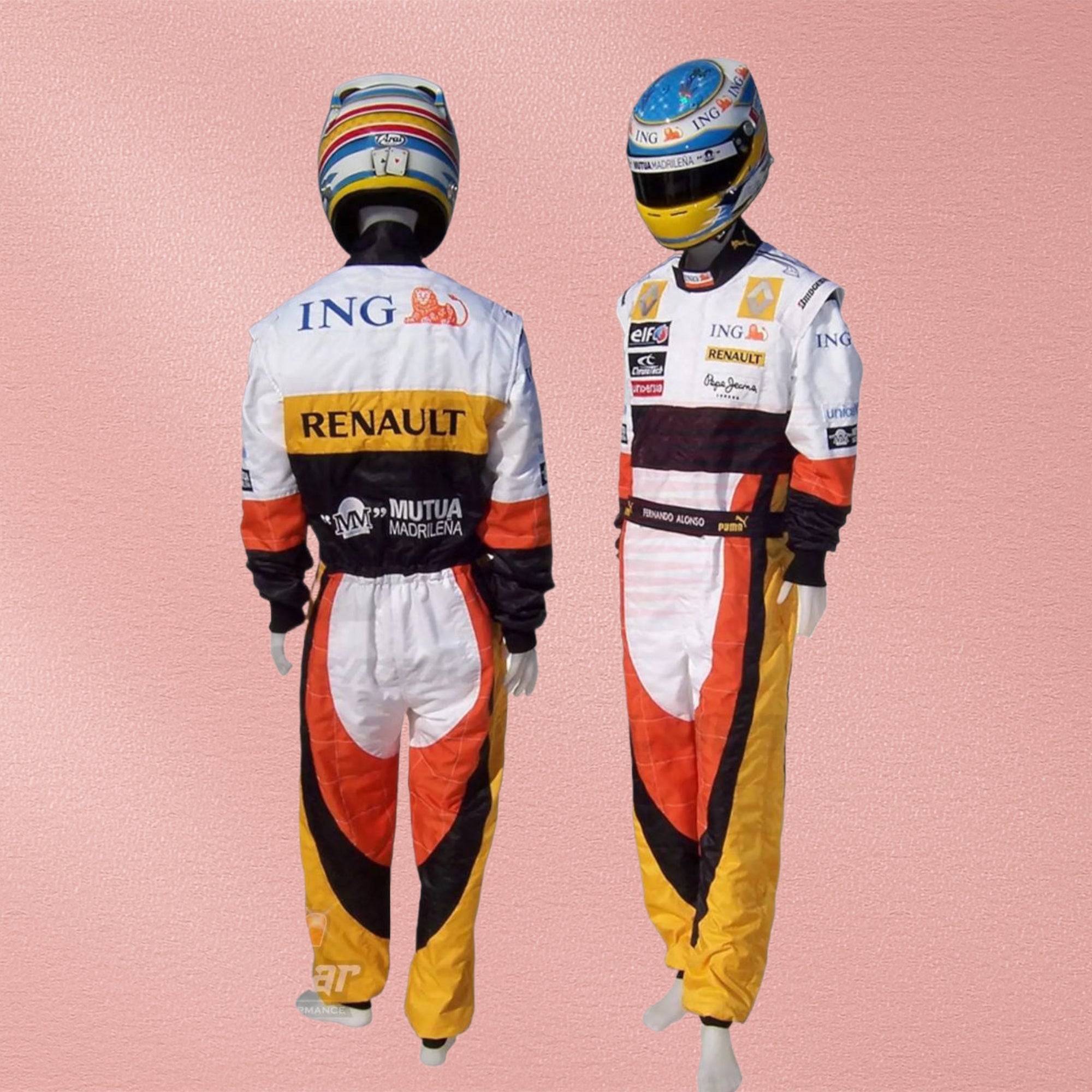 2008 Fernando Alonso Renault F1 Embroidered Racing Suit