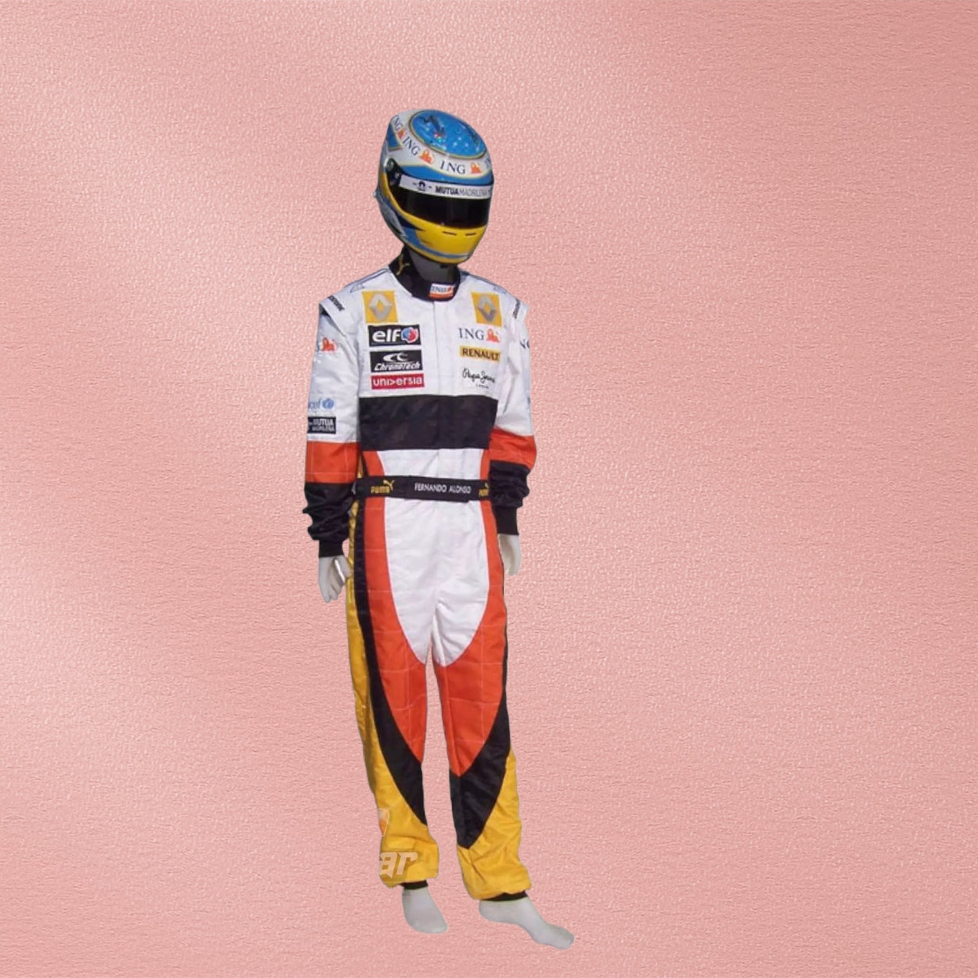 2008 Fernando Alonso Renault F1 Embroidered Racing Suit