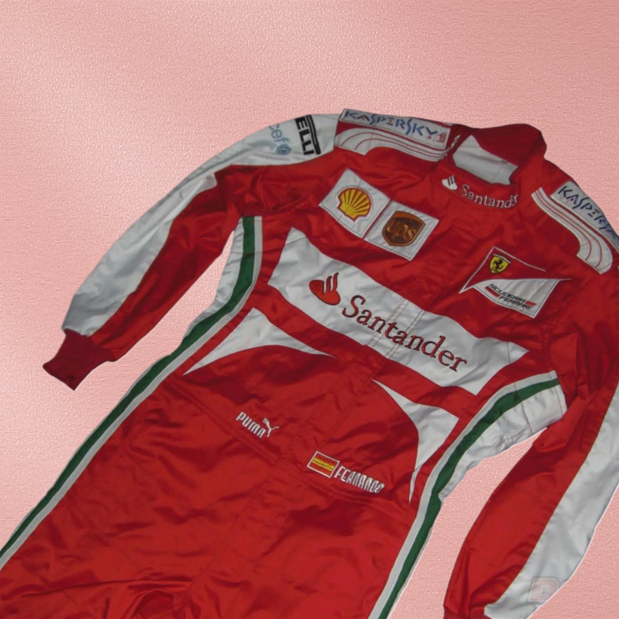 2013 Fernando Alonso Ferrari F1 Embroidered Racing Suit