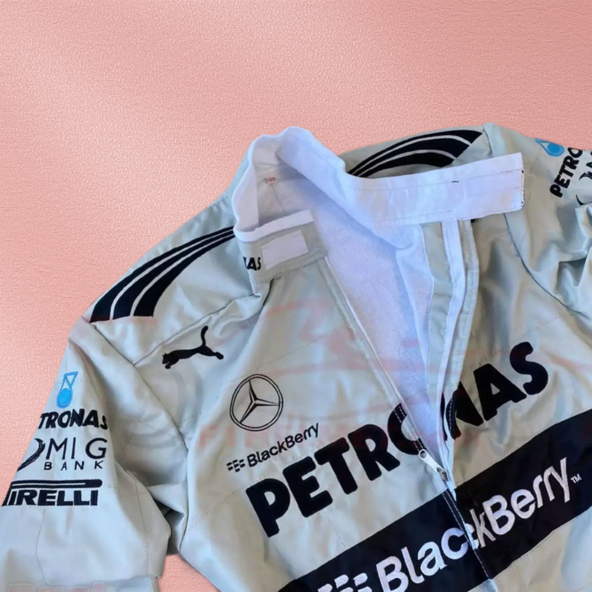 2013 Lewis Hamilton Mercedes Benz F1 Embroidered Race Suit