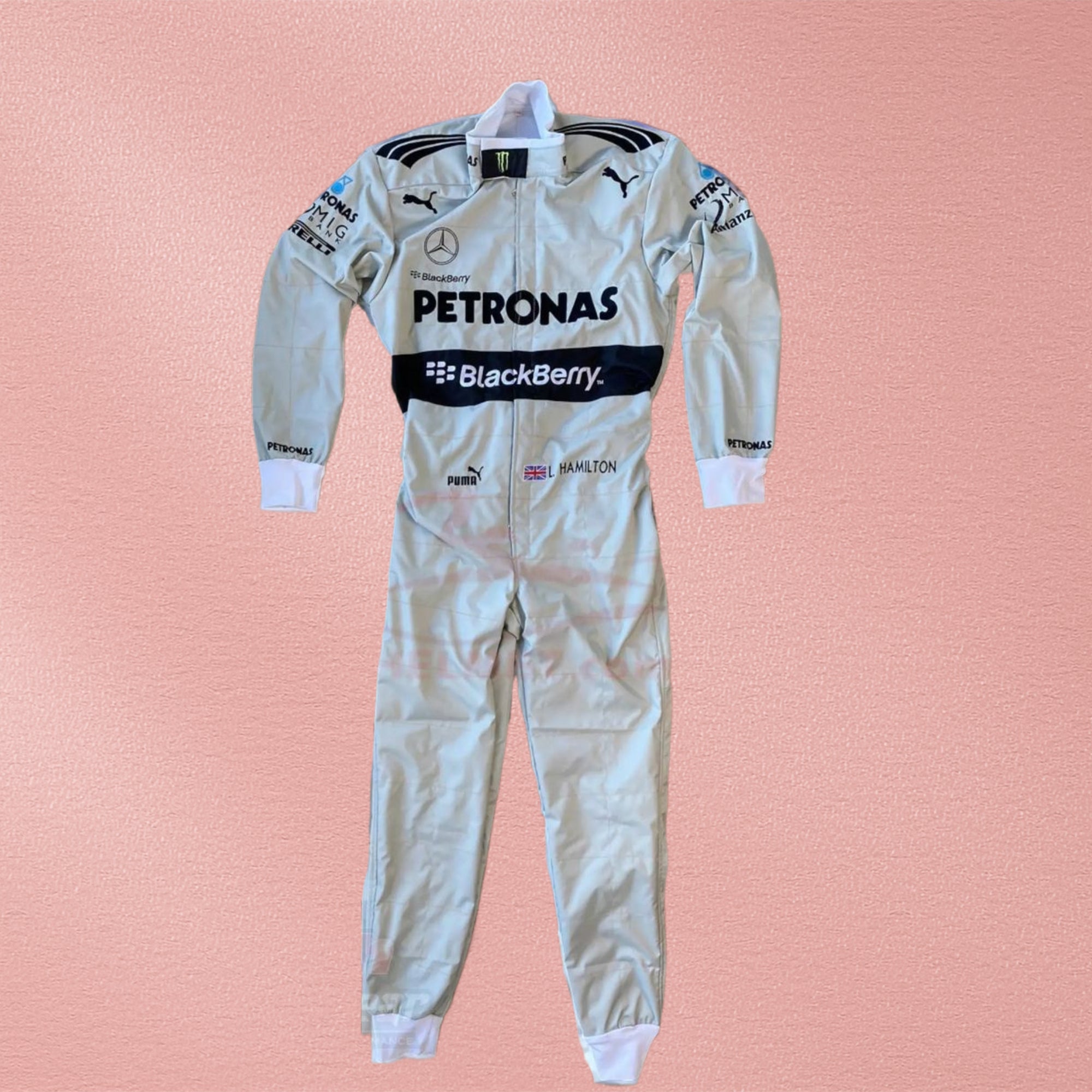 2013 Lewis Hamilton Mercedes Benz F1 Embroidered Race Suit