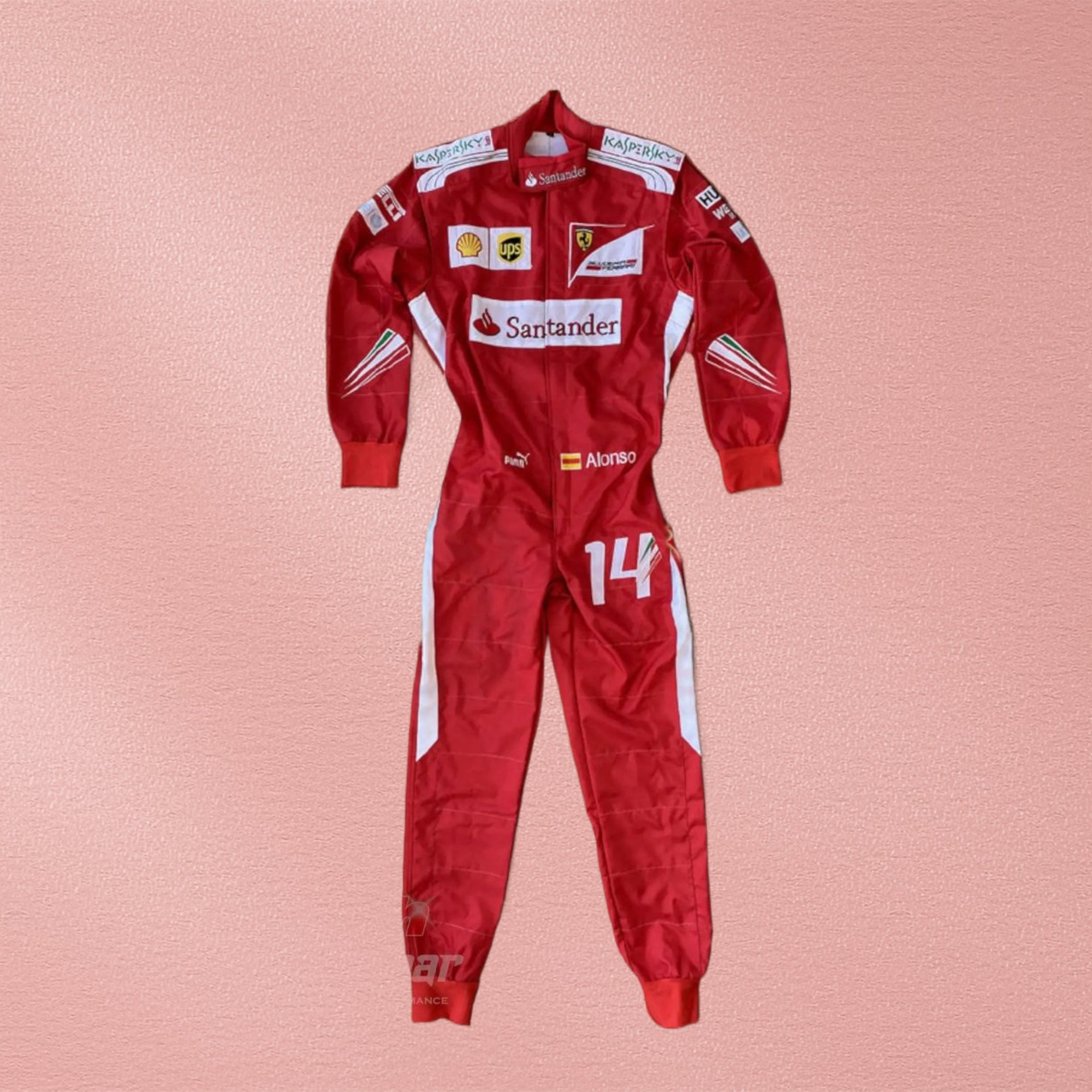2014 Fernando Alonso Ferrari F1 Embroidered Racing Suit
