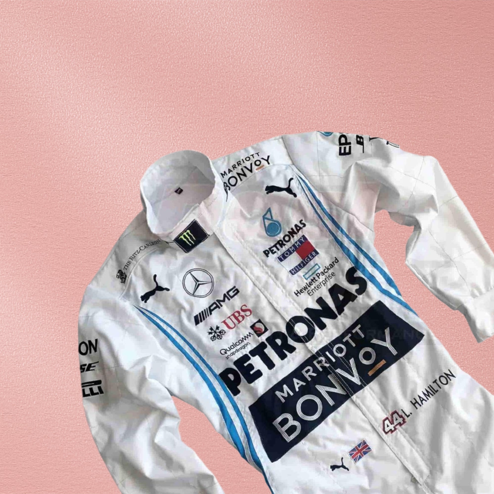 2019 Mercedes Lewis Hamilton F1 Embriodered Race Suit