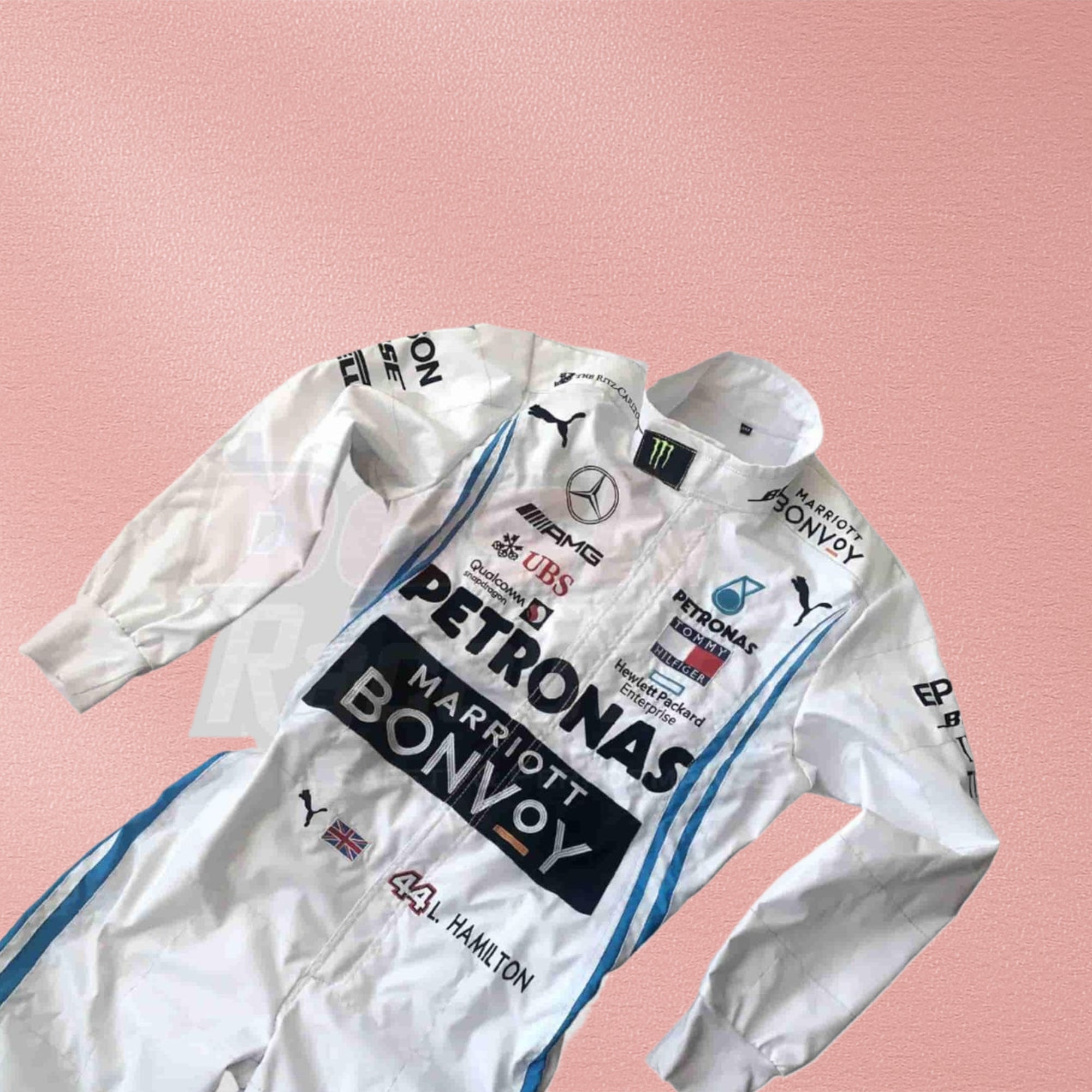 2019 Mercedes Lewis Hamilton F1 Embriodered Race Suit
