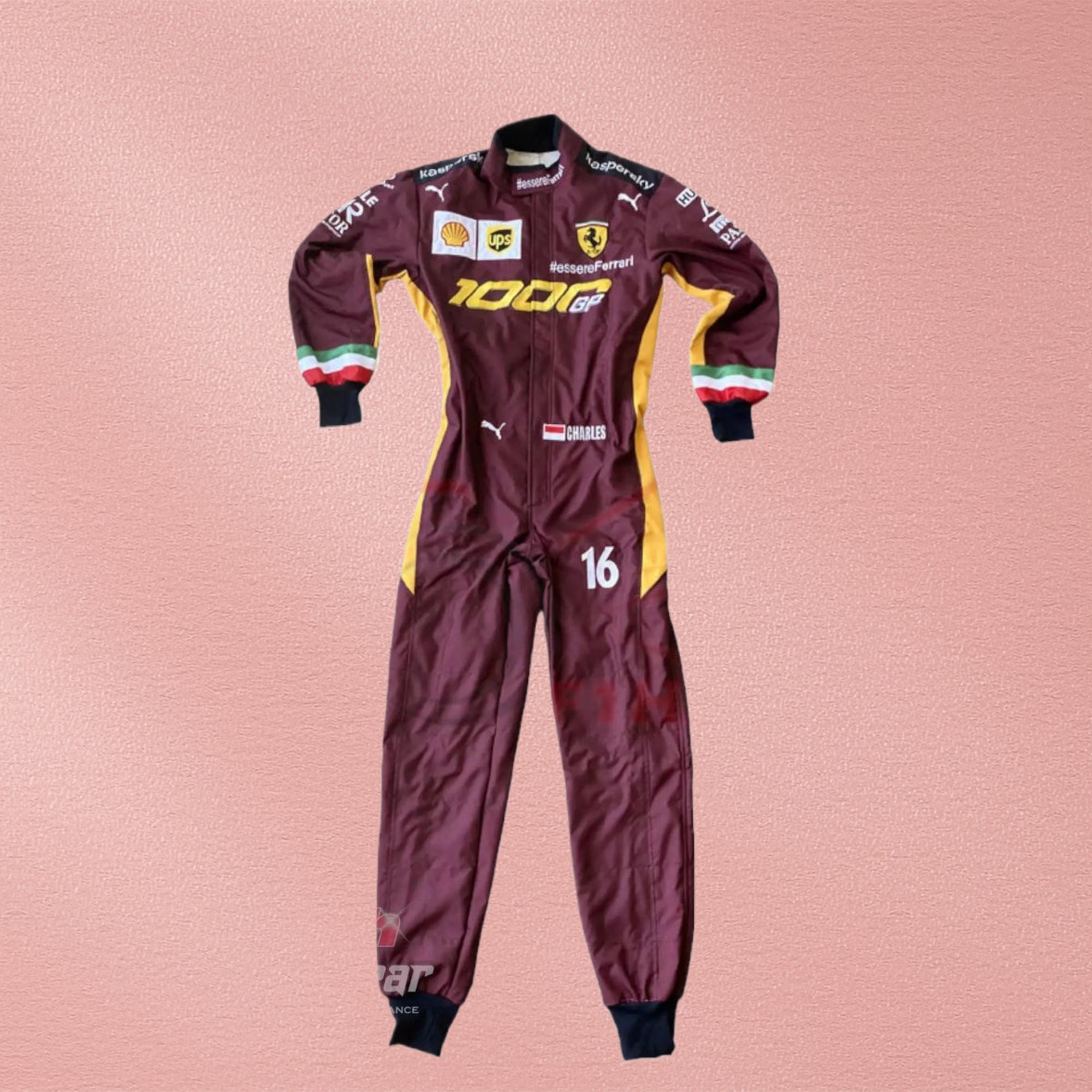 2020 Charles Leclerc Ferrari 1000 GP F1 Embroidered Racing Suit