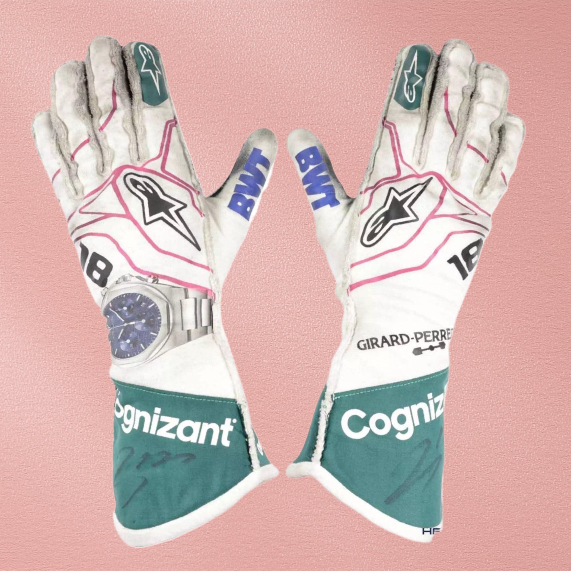 2021 Lance Stroll Aston Martin F1 Racing Gloves