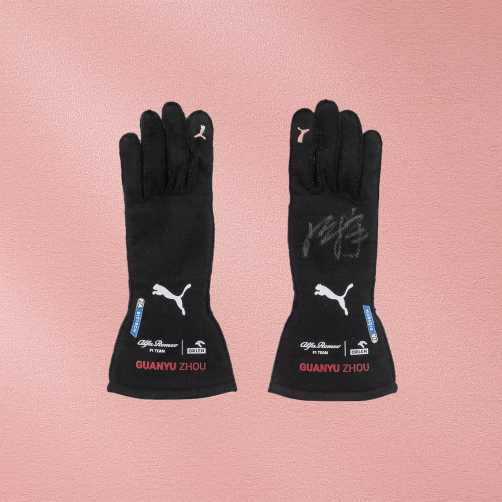 2022 ZHOU GUANYU FORMULA 1 RACE GLOVES - SINGAPORE GP