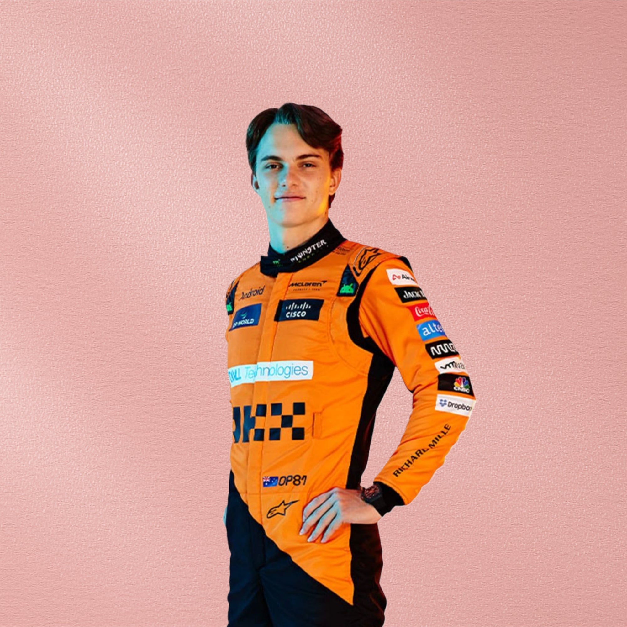 2024 New McLaren Oscar Piastri F1 Team Race Suit