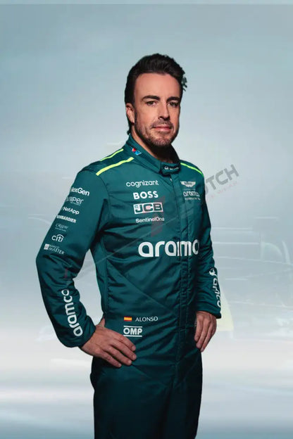 2024 Fernando Alonso Aston Martin Race Suit  F1 Racing