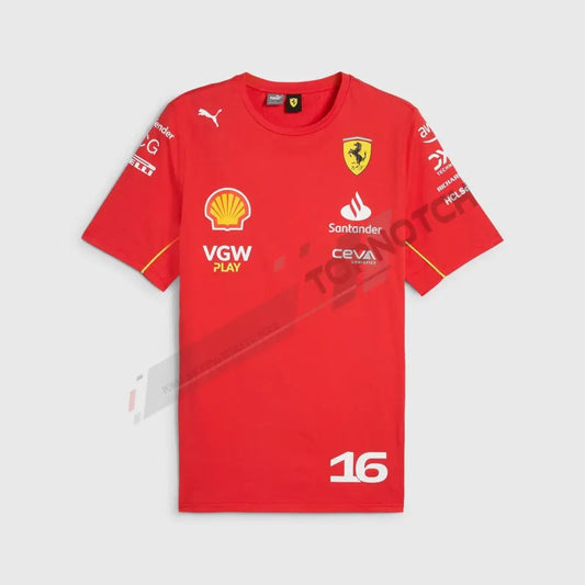 Scuderia Ferrari F1 2024 Charles Leclerc Driver T-shirt