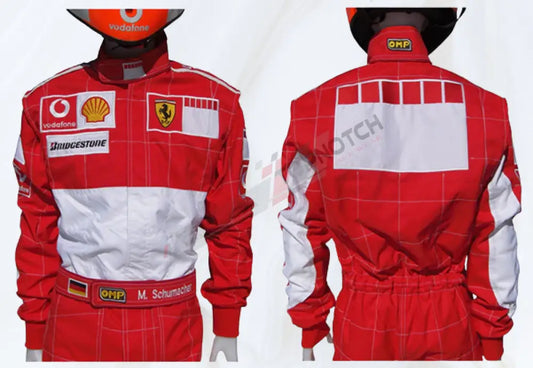 Michael Schumacher 2006 BAR CODE Embroidery racing suit / Ferrari F1