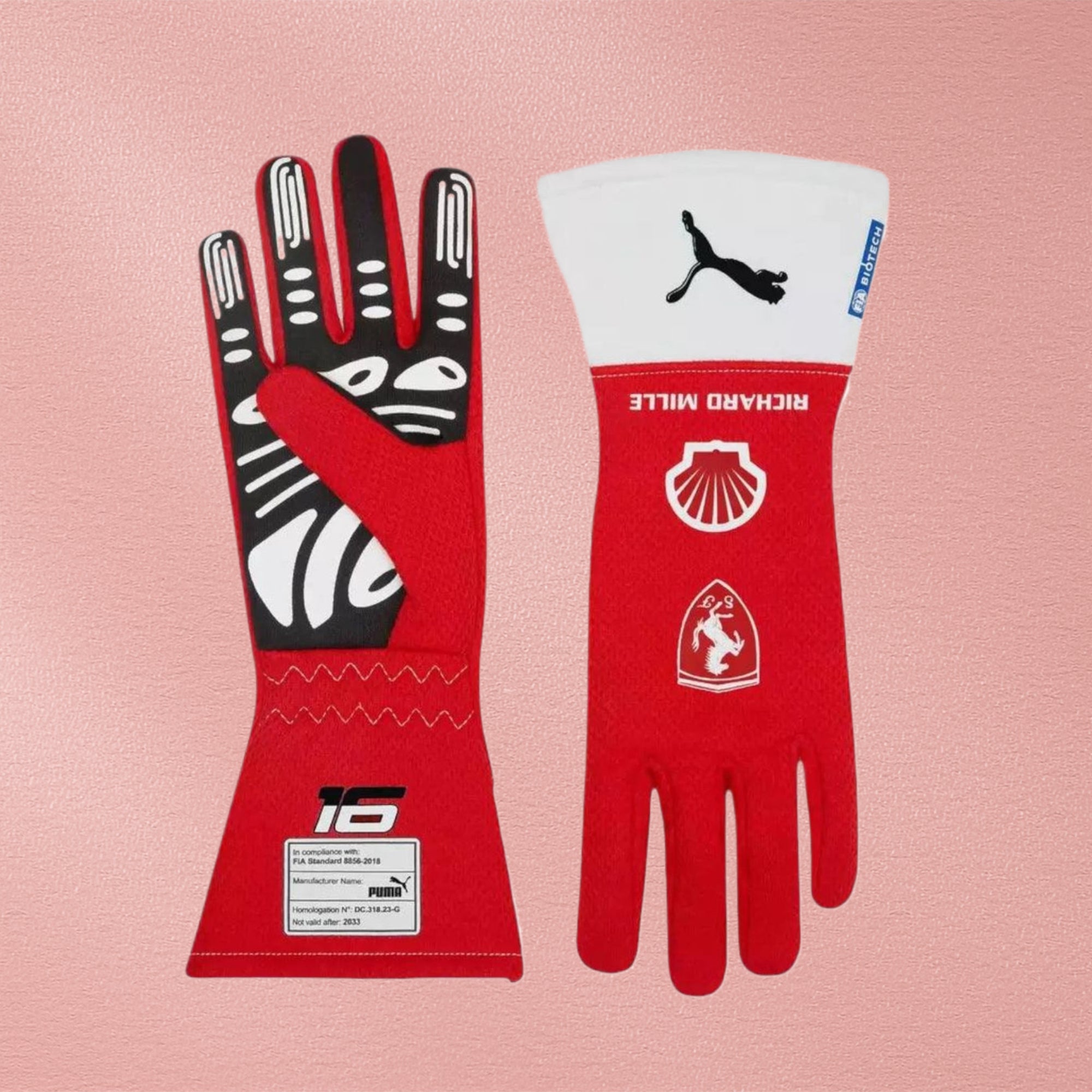 Scuderia Ferrari Charles Leclerc F1 PRO gloves - Joshua Vides