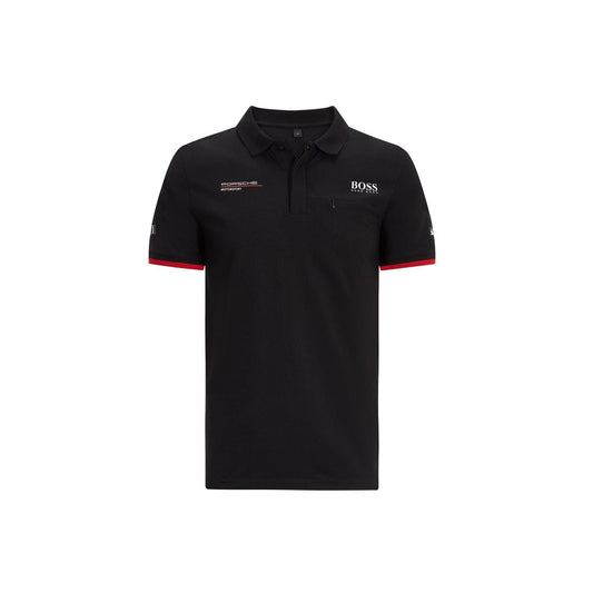 2021 Porsche Germany Mens Team Polo Shirt Black