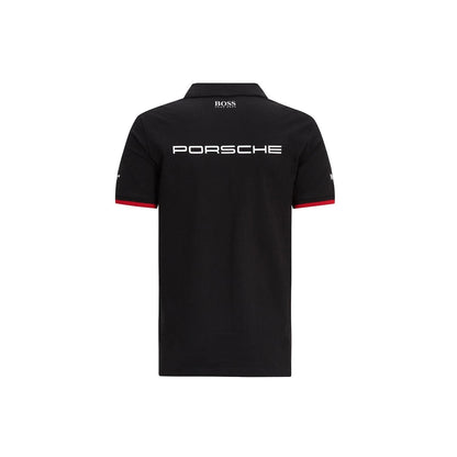 2021 Porsche Germany Mens Team Polo Shirt Black
