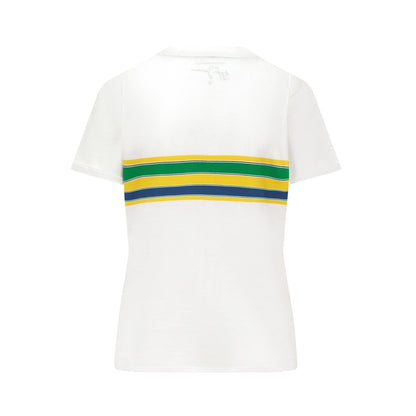 2022 Ayrton Senna Brazil Ladies Stripe t-shirt