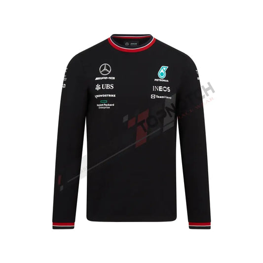 2022 Mercedes AMG F1 Mens Team Longsleeve T-shirt Black