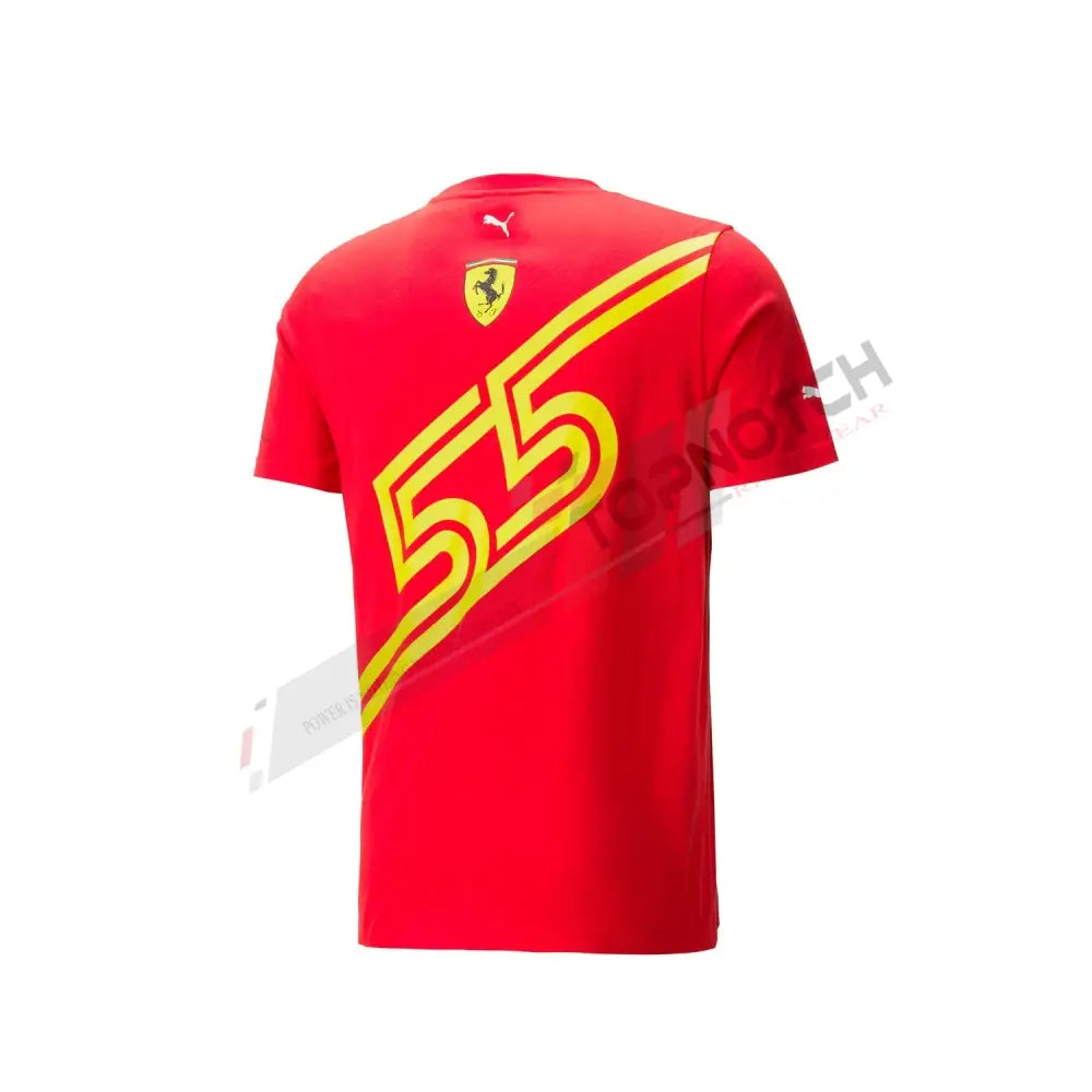 2023 Ferrari Italy F1 Mens Sainz SE T-shirt Red