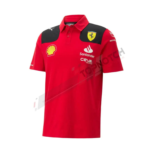 2023 Ferrari Italy F1 Mens Team Polo Shirt red