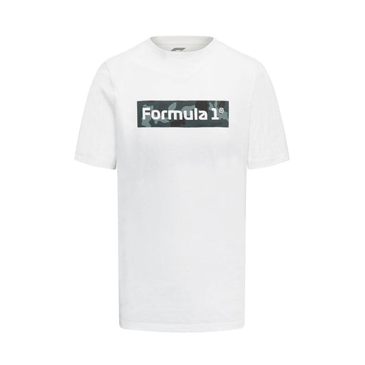 2023 Formula 1 Mens Camo Sports T-shirt White