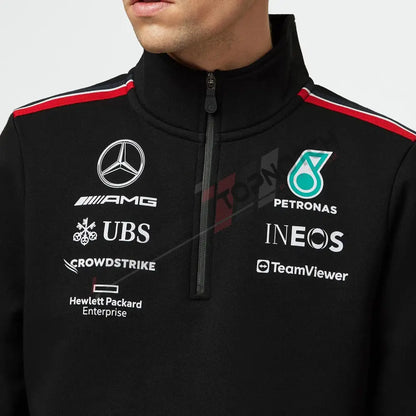 2023 Men's Hoodie 1/4 Zip Team Mercedes AMG F1