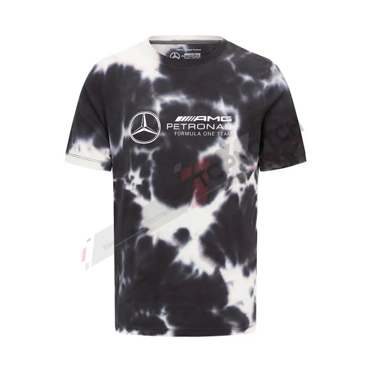 2023 Mercedes AMG F1 Mens Tie Dye T-shirt Grey