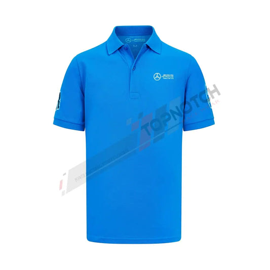 2023 Mercedes AMG Germany F1 Mens George Russell Logo Polo Shirt
