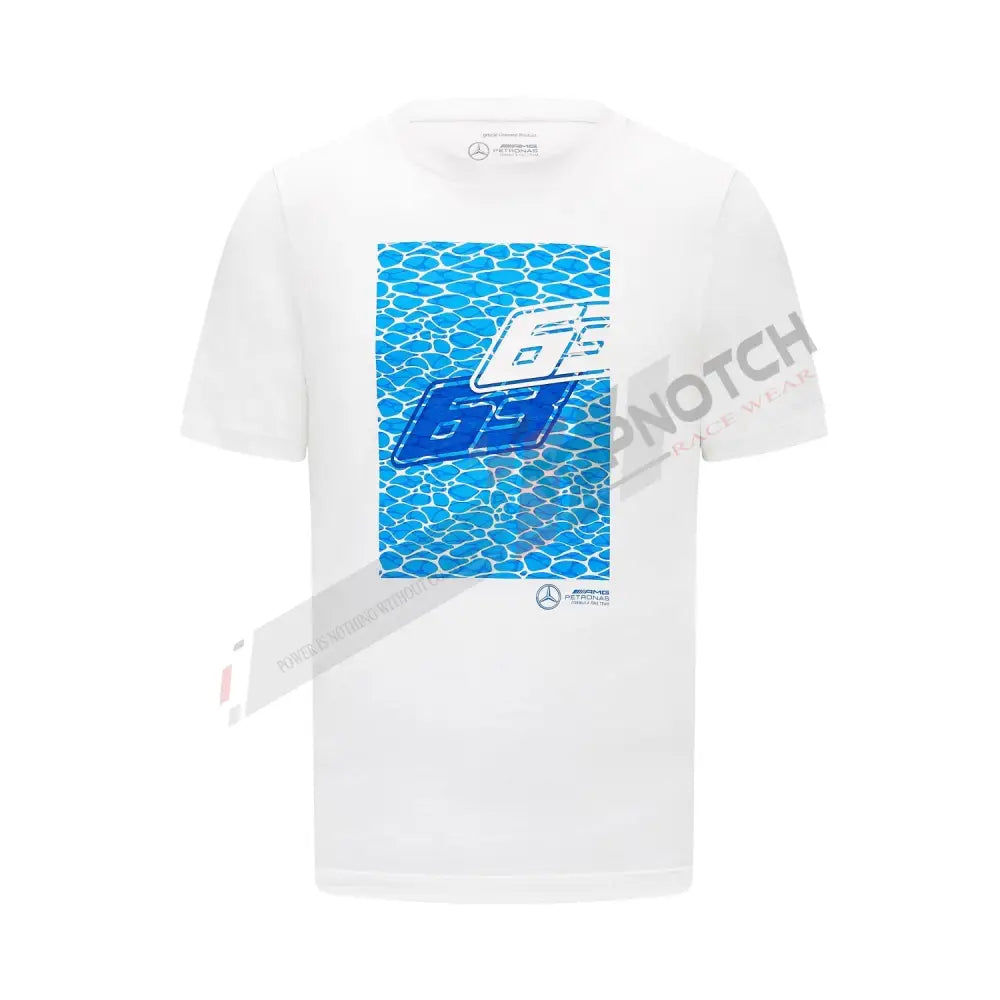 2023 Mercedes F1 Mens George Russell Miami T-Shirt