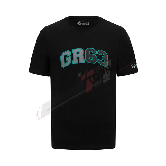 2023 Mercedes Germany AMG F1 Mens George Russell Logo T-shirt Black
