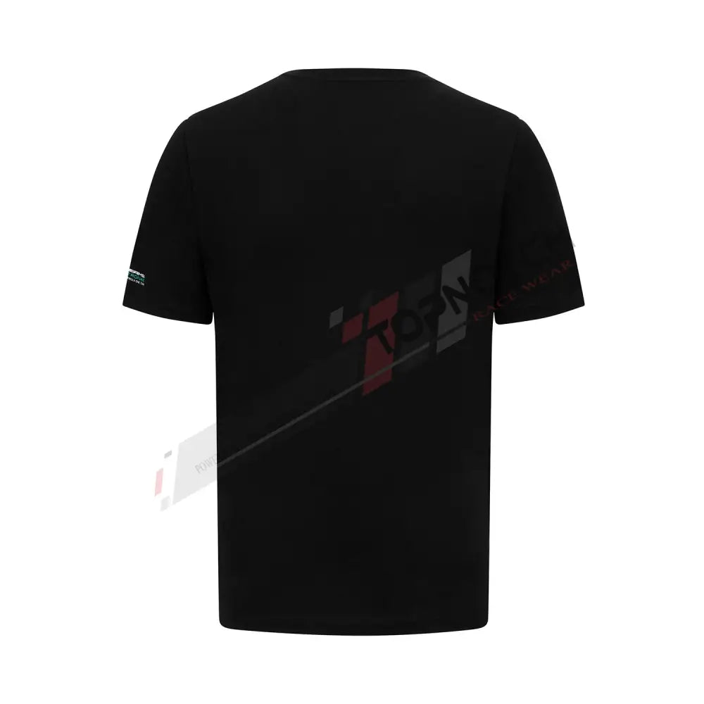 2023 Mercedes Germany AMG F1 Mens George Russell Logo T-shirt Black