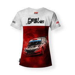 2023 Rally Poland ERC Ladies T-shirt white-red