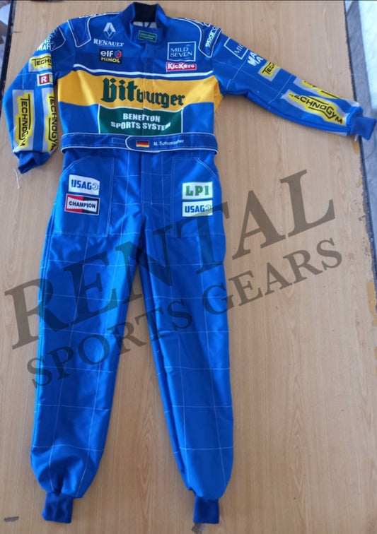 Michael Schumacher 1995 Benetton F1 Race Suit - F1 Replica Race Suit