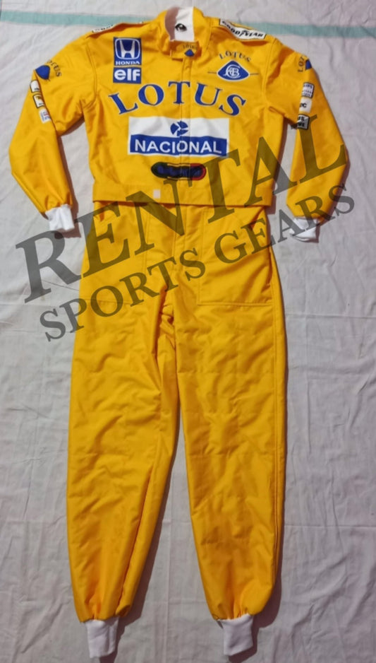 Ayrton Senna LOTUS 1987 Embroidery F1 Race Suit |  F1 Replica Embroidery Race Suit