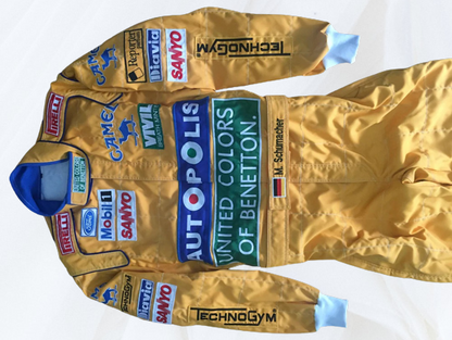 F1 Michael Schumacher 1992 Embroidered race suit | F1 Replica Embroidery Race Suit